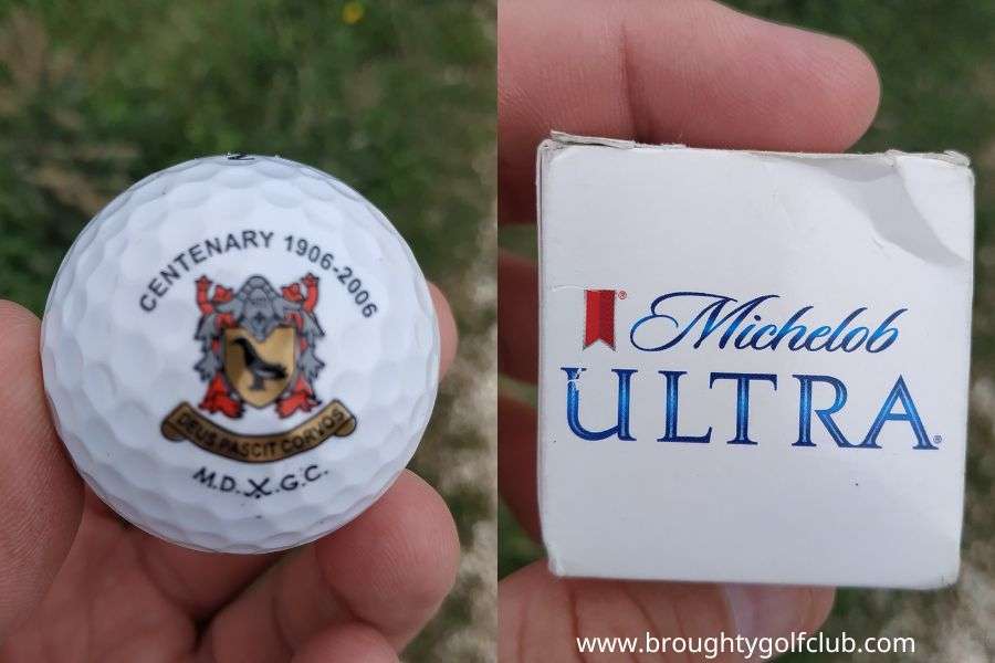 Logoed golf balls